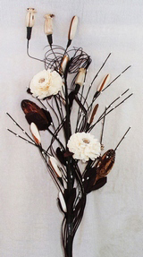 bouquet tige florale art deco