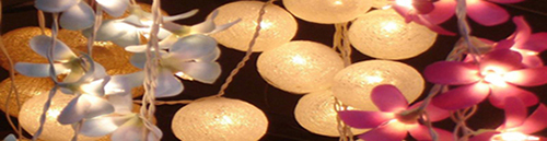 guirlande lumineuse deco boule coton