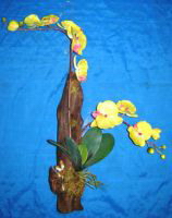 orchidée artificielle composées - modèle magnoorchid_0009 orchidée artificielle composee sur souche bois