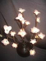 bouquet tige florale artificielle Fleurs Décoratives Lumineuses Mousseline Nylon - modèle bouquet tige florale artificielle fleur lumineuse