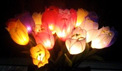 bouquet tige florale artificielle Fleurs Décoratives Lumineuses Mousseline Nylon - modèle bouquet tige florale artificielle fleur lumineuse