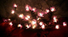 bouquet tige florale artificielle Fleurs Décoratives Lumineuses Mousseline Nylon - modèle bouquet tige florale artificielle fleur lumineuse
