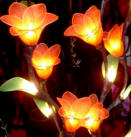 bouquet tige florale artificielle Fleurs Décoratives Lumineuses Mousseline Nylon - modèle tige fleur artificielle deco