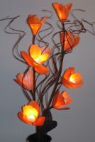bouquet lumineux tige florale - Fleur decorative lumineuse - modèle bouquet Art Deco lumineux