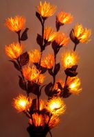 bouquet lumineux tige florale - Fleur decorative lumineuse - modèle bouquet Art Deco lumineux
