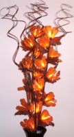 bouquet lumineux tige florale - Fleur decorative lumineuse - modèle bouquet Art Deco lumineux