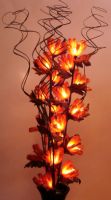 bouquet lumineux tige florale - Fleur decorative lumineuse - modèle bouquet Art Deco lumineux