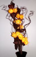 bouquet lumineux tige florale - Fleur decorative lumineuse - modèle bouquet Art Deco lumineux
