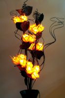 bouquet lumineux tige florale - Fleur decorative lumineuse - modèle bouquet Art Deco lumineux