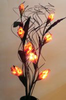 bouquet lumineux tige florale - Fleur decorative lumineuse - modèle bouquet Art Deco lumineux