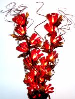 bouquet lumineux tige florale - Fleur decorative lumineuse - modèle bouquet Art Deco lumineux