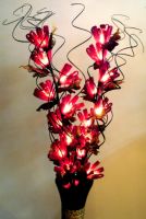 bouquet lumineux tige florale - Fleur decorative lumineuse - modèle bouquet Art Deco lumineux