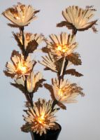 bouquet lumineux tige florale - Fleur decorative lumineuse - modèle bouquet Art Deco lumineux