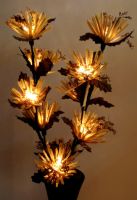 bouquet lumineux tige florale - Fleur decorative lumineuse - modèle bouquet Art Deco lumineux