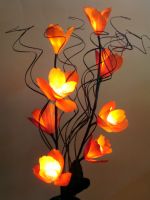 bouquet lumineux tige florale - Fleur decorative lumineuse - modèle bouquet Art Deco lumineux