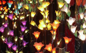 bouquet tige florale artificielle Fleurs Décoratives Lumineuses Mousseline Nylon - modèle tige fleur artificielle deco